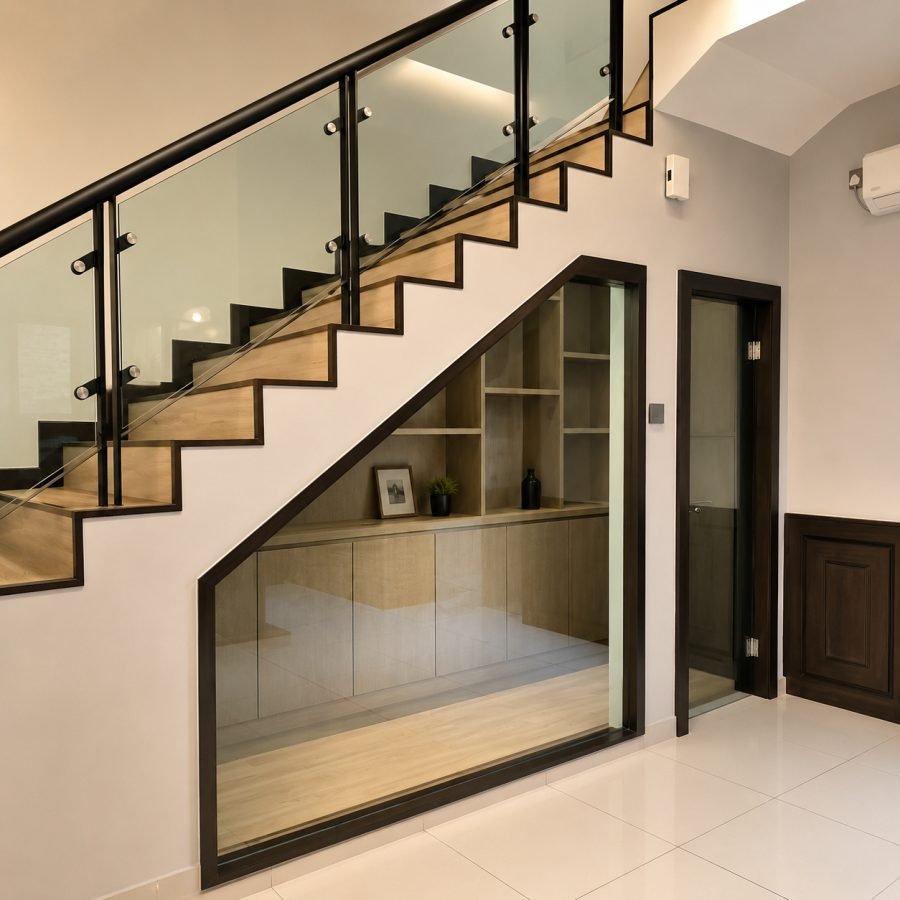 Under Stair Storage custom carpentry in Johor