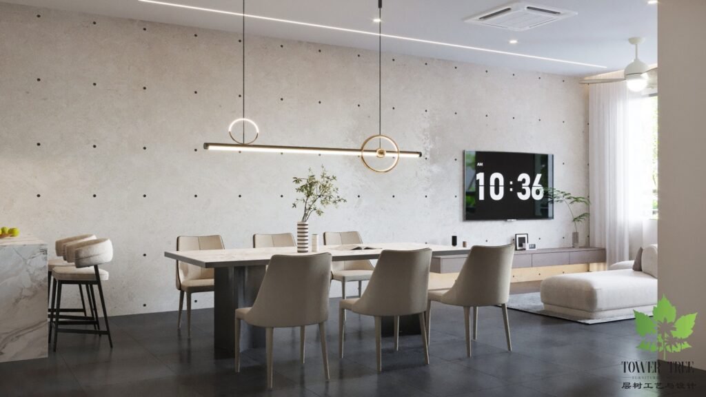 One Stop renovation, interior design and custom furniture services Eco Botanic, Johor by Tower Tree Renovation and Design.