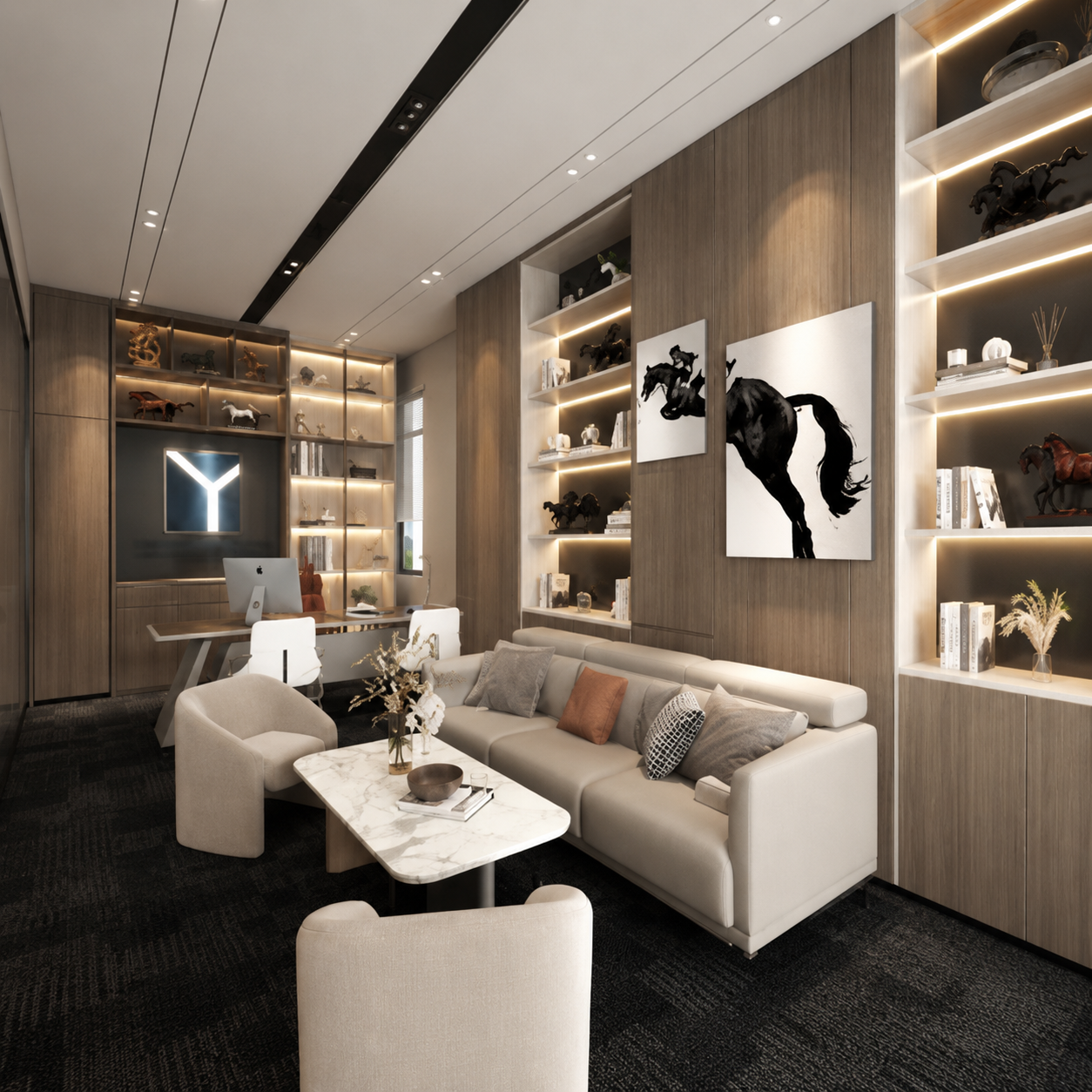 One stop office renovation, interior design, furniture in Ulu Tiram, Johor.